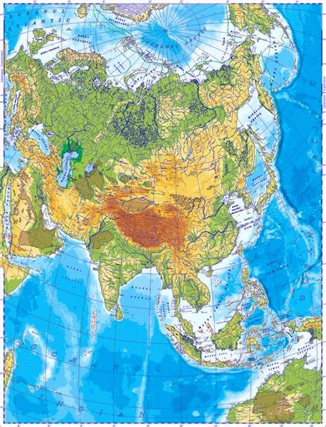 Harta Fizica Asia Harta