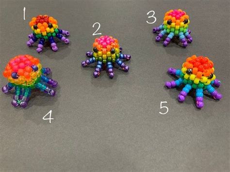 Kandi Bead Octopus Etsy Pony Bead Projects Seed Bead Crafts