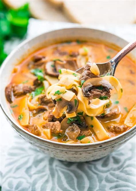 Beef Stroganoff Soup - Jo Cooks