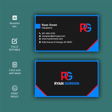 Premium Vector Modern Minimalist Professional Business Card Design