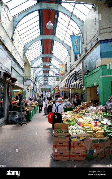 Brixton indoor market, South London Stock Photo - Alamy