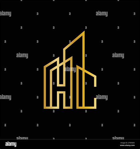 Initial Letter HC Building Logo Design Stock Vector Image Art Alamy