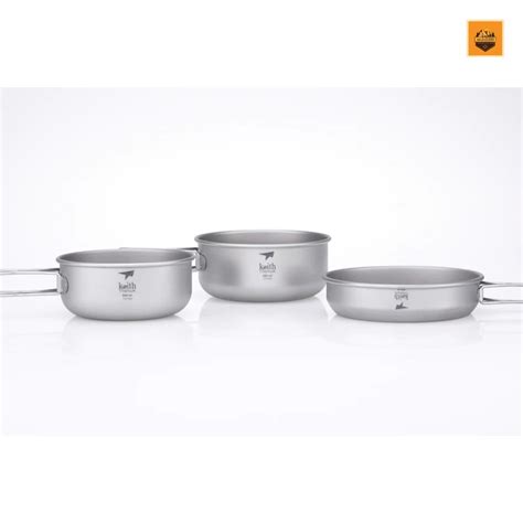 Nồi Keith 3 Piece Titanium Pot and Pan Cook Set Ti6053 Mr Weekend