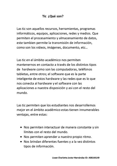 Tic- Que son Las nuevas tecnologías - Lisset Charlotte Javier Hernández