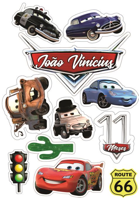 Topo De Bolo De Papel Carros Disney Fazendo A Nossa Festa F F