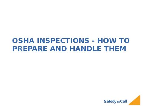 PPTX OSHA Inspections How To Prepare And Handle Them DOKUMEN TIPS