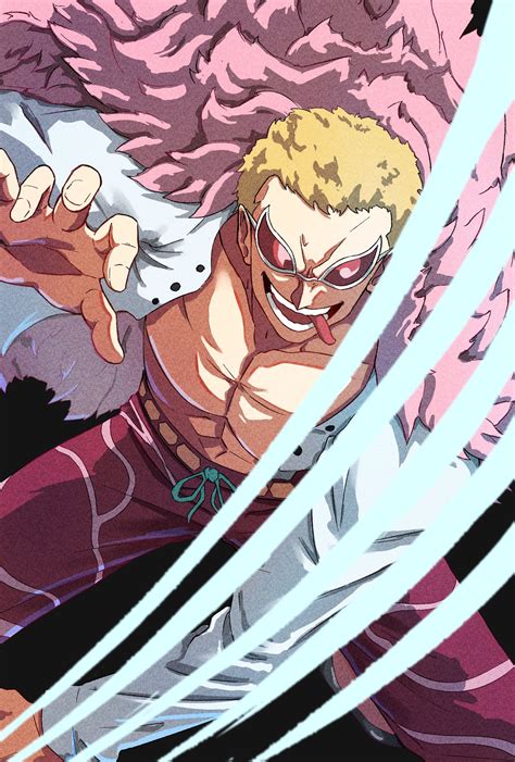 Safebooru Boy Black Background Blonde Hair Capri Pants Coat Donquixote Doflamingo Highres