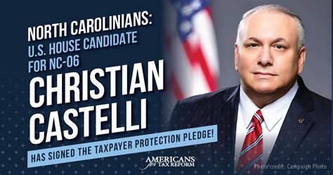 Christian Castelli First To Make No New Taxes Promise For Nc 06 Race