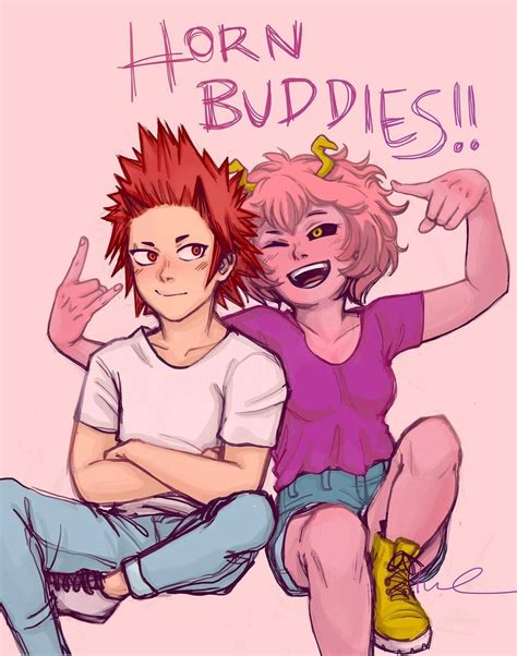 Kirishima Eijirou And Ashido Mina