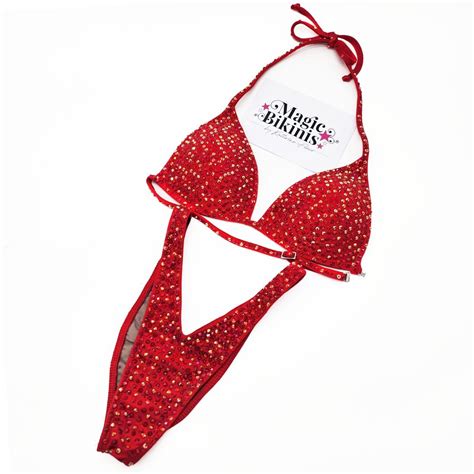 Competition Bikini No Red Lycra With Mixed Crystals Magic Bikinis Custom Competition