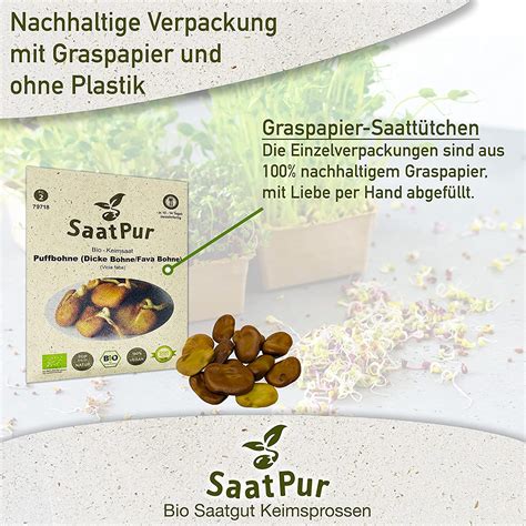 Bio Keimsprossen Puffbohne Keimsaat Sprossen Gr Nkraut Microgreens