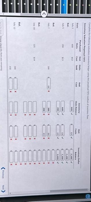 Solved Complete the following subsidiary inventory ledger | Chegg.com