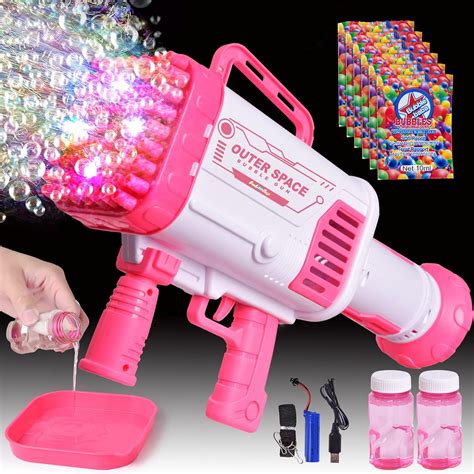 Fun Little Toys Bazooka Bubble Gun 64 Holes Bubble Machine