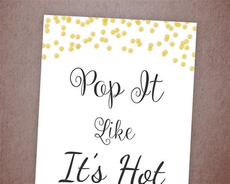 Pop It Like Its Hot Popcorn Bar Sign Printable Wedding Etsy