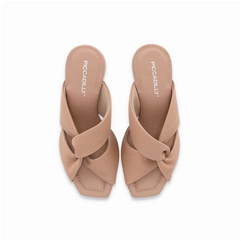 Tamanco Flavia Salto Alto Nude Claro Bege