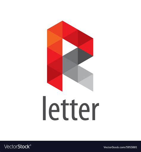 Abstract Logo Letter R Modules Royalty Free Vector Image