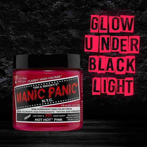 MANIC PANIC Hot Hot Pink Classic High Voltage Color Cream Hair Dye Stoners FunStore Downtown