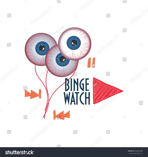 Vector Illustration About Binge Watching Viewing Stock Vector (Royalty