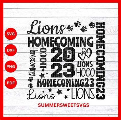 Homecoming 2023 Svg Lions 2023 Svg File Homecoming Shirt Svg Hoco