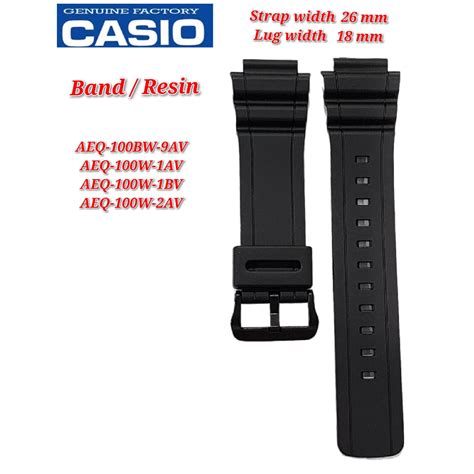 Casio Genuine Factory Replacement Band AEQ 100BW AEQ 100W Shopee