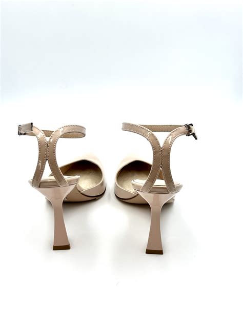 Decolletè Sergio Levantesi in Vernice Nude Dusty Rose con cinturino alla caviglia e tacco