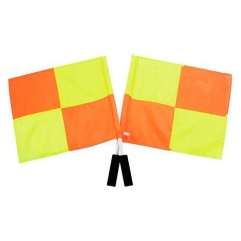 plastic orange yellow color stitched rectangle shape soccer referee