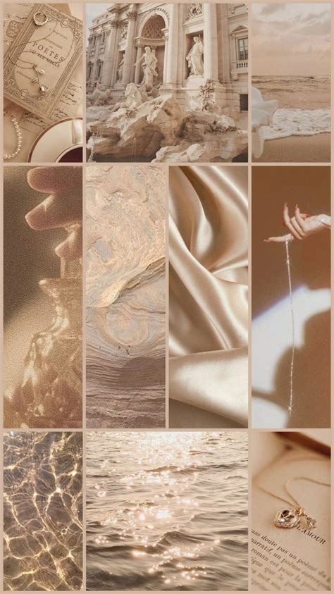 Gold And White Aesthetic Collage