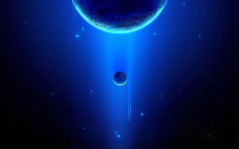 Planet Render Space Stars Space Art Moon Blue Atmosphere Lens