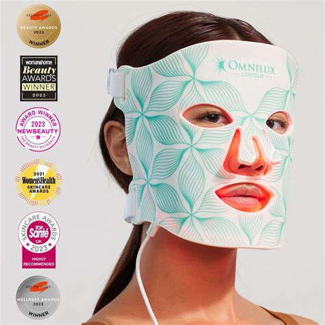 Omnilux Contour Face Reduce Wrinkles Painless Red Light Mask Therapy