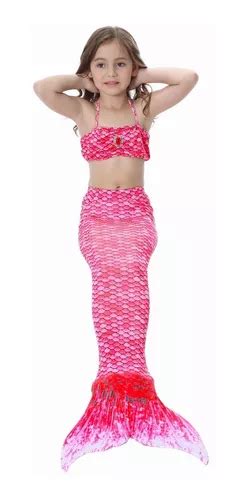 Niña 4 Piezas Bikini Traje De Baño Diseño Cola Sirena MercadoLibre