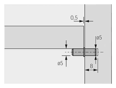 Hettich Bodenträger Duplo ø 5 mm Stahl verzinkt 13138