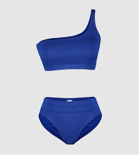 Buy Trendyol Solid Bikini Set In Blue ThStreet Oman