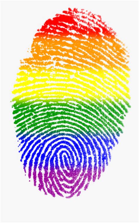 Fingerprint Gay Flag Symbol Finger Rainbow Gay Pride Free Transparent Clipart Clipartkey