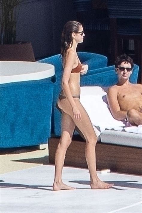 Kaia Gerber In Bikini At A Pool In Cabo San Lucas Hawtcelebs