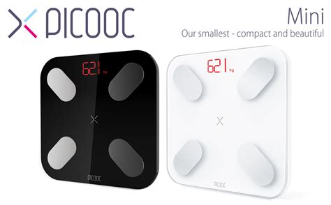 Picooc Mini Black Clever Smart Body Fat Analyser, Unique Long Term ...