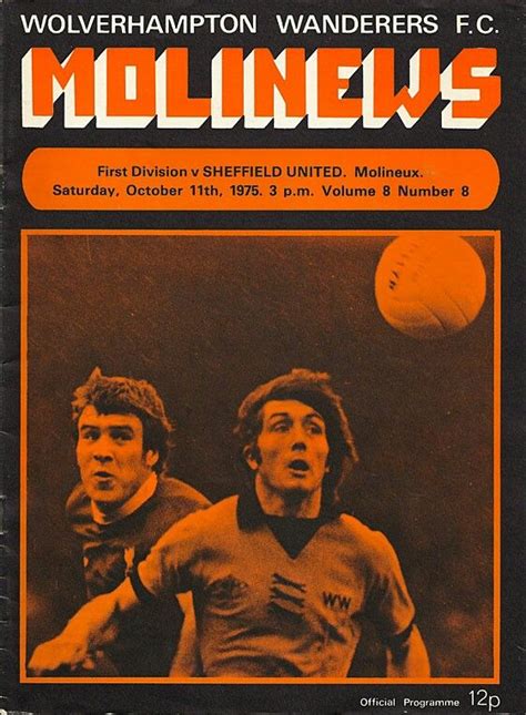 Wolves 5 Sheffield Utd 1 In Oct 1975 At Molineux Programme Cover Div1