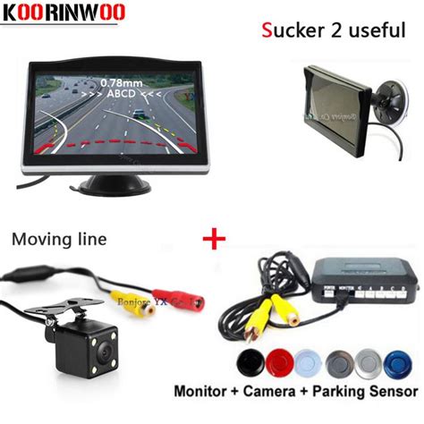 3in1 Dual Core CPU Car Parking Sensors With Movable Parking Guide