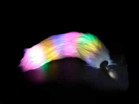 Plug Anal Luz Led Cola De Zorro Premium 23cm Multicolor Envío gratis