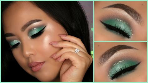 Green Holiday Smokey Eye Tutorial Asian Hooded Eyes Youtube