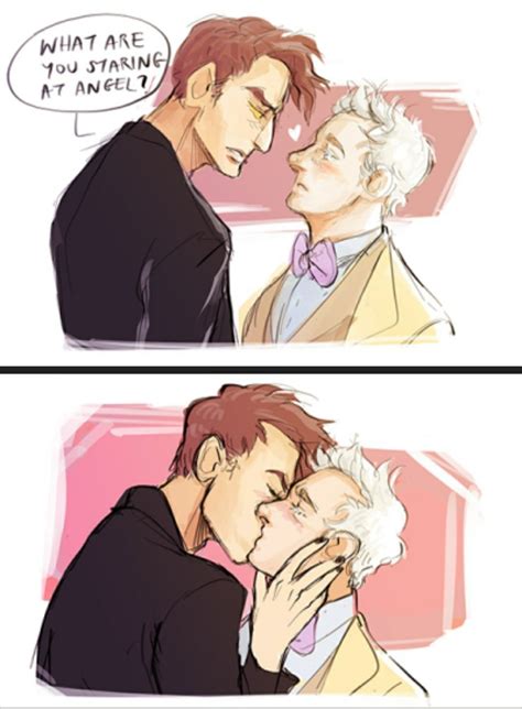 Good Omens Book Angel And Devil Angels And Demons Sandman Cute Gay