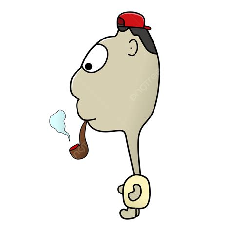 Cartoon Character Wearing Red Hat And Cigar Hat Clipart Cartoon