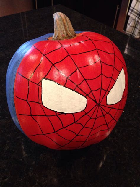 Spiderman Delights: Thrilling Pumpkin Painting Ideas For A Superpowered ...