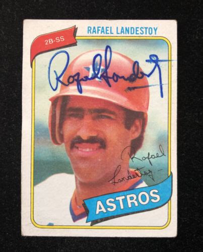 Rafael Landestoy Topps Autographed Signed Auto Baseball Card