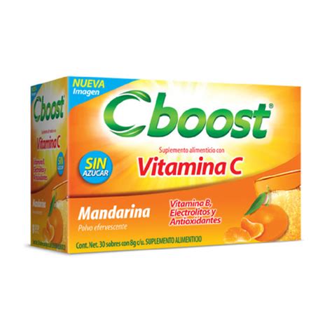 C Boost Polvo Efervescente Sabor Mandarina C30 Sobs 8 G Innofarmx