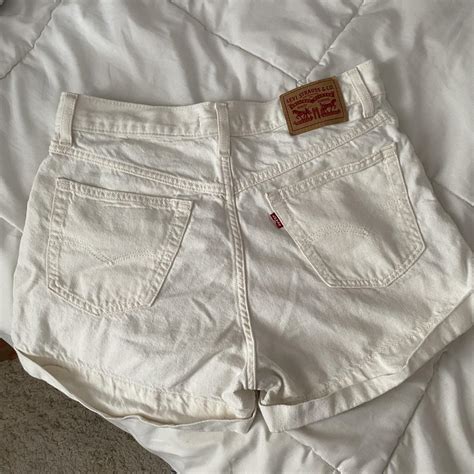 White Levis Mom Shorts