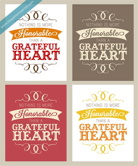 Grateful Heart Thanksgiving Printable