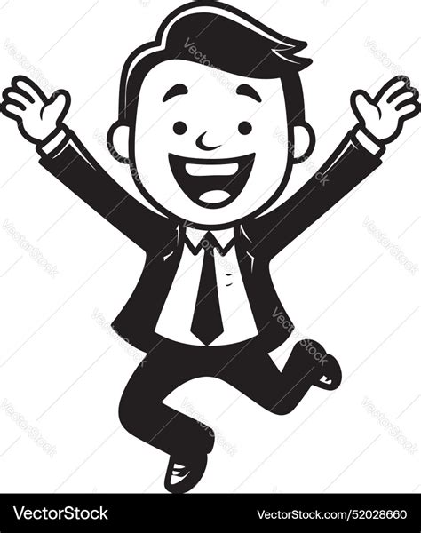 smiling corporate founder black logo featuring vector image