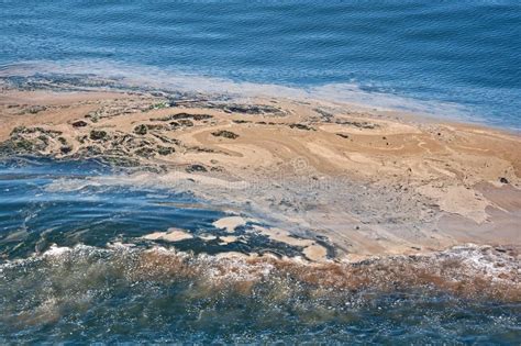 Inquinamento Delle Acque Dell Oceano Nel Risveglio Fotografia Stock