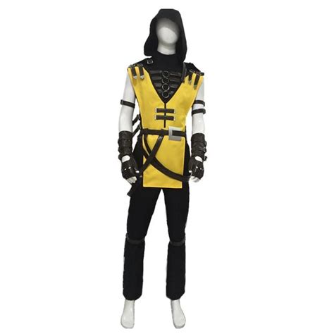 Best Game Mortal Kombat 11 Scorpion Hanzo Hasashi Cosplay Costume Male