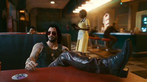 K Cd Projekt Red Smoking Keanu Reeves Screen Shot Johnny